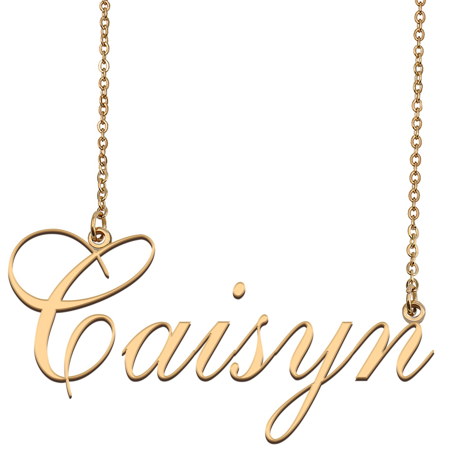 Custom Nameplate Necklace Personalized Jewelry Gifts for Women Caisyn