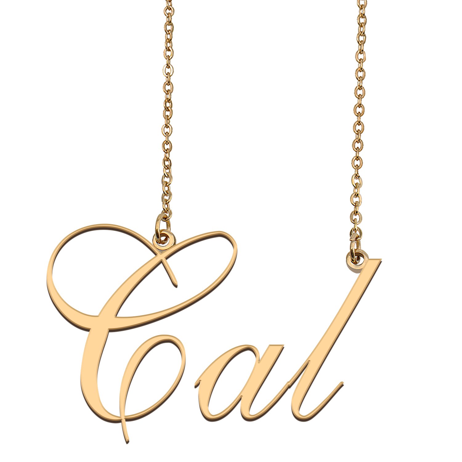 Custom Nameplate Necklace Personalized Jewelry Gifts for Women Cal