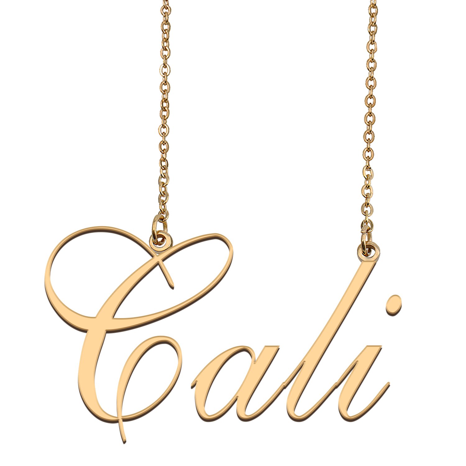 Custom Nameplate Necklace Personalized Jewelry Gifts for Women Cali