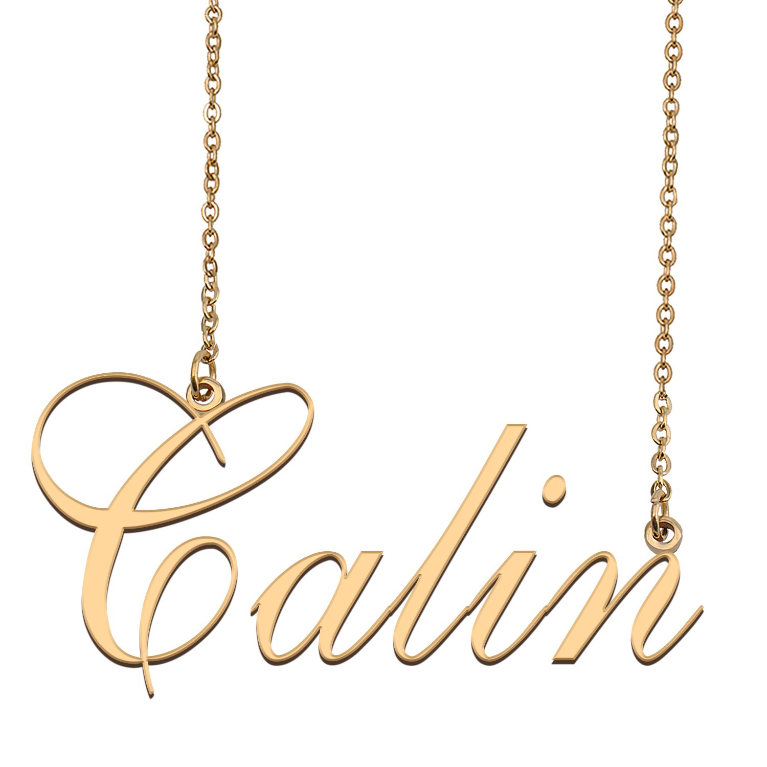Custom Nameplate Necklace Personalized Jewelry Gifts for Women Calin