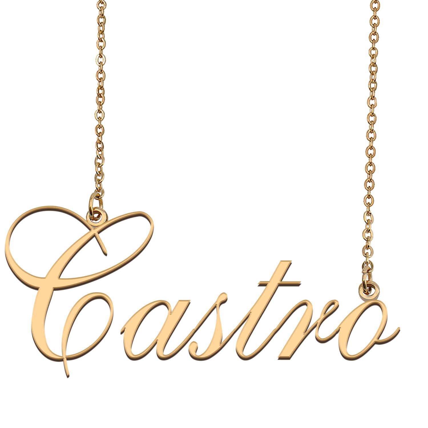 Custom Made Dainty My Name Necklace Best Friendship Jewelry Gifts for Her Castro