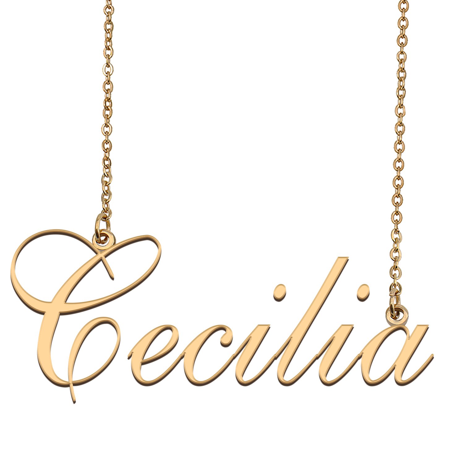 Custom Made Dainty My Name Necklace Best Friendship Jewelry Gifts for Her Cecilia