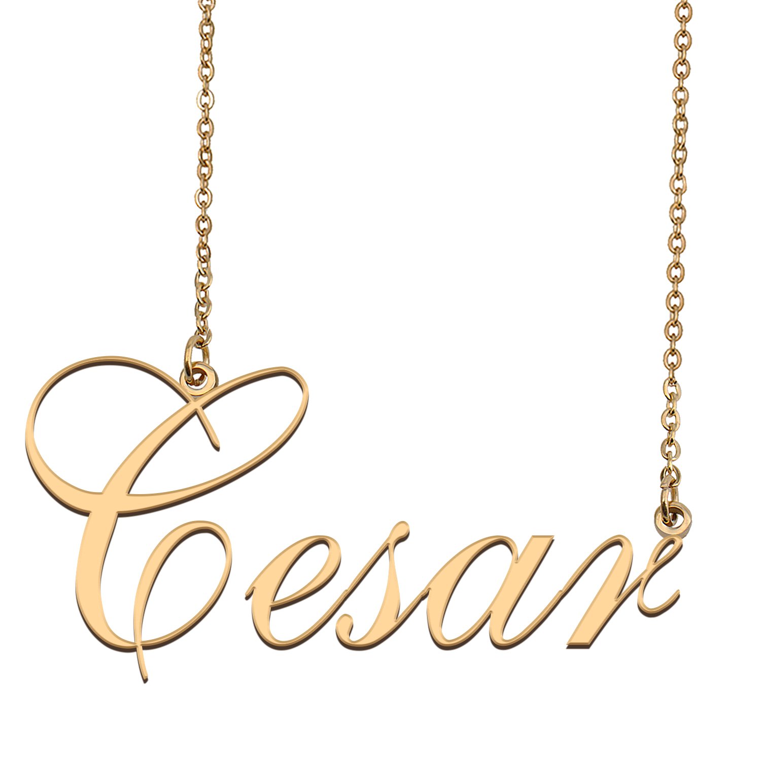 Custom Made Dainty My Name Necklace Best Friendship Jewelry Gifts for Her Cesar