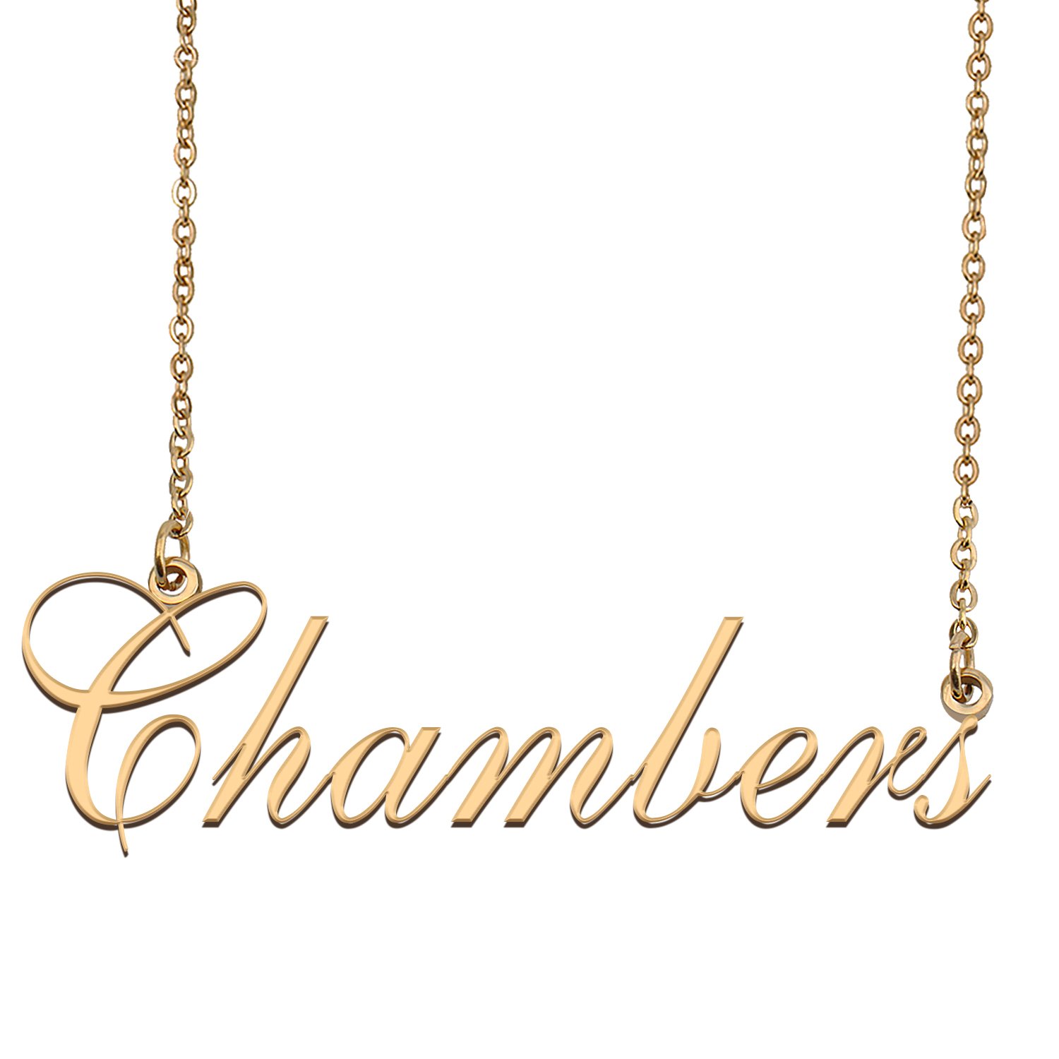 Custom Made Dainty My Name Necklace Best Friendship Jewelry Gifts for Her Chambers