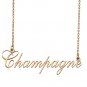 Custom Made Dainty My Name Necklace Best Friendship Jewelry Gifts for Her Champagne