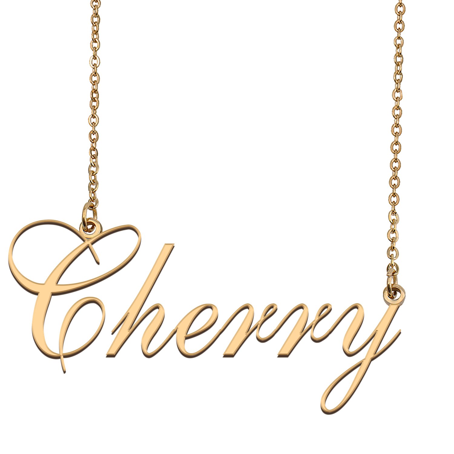 Custom Made Dainty My Name Necklace Best Friendship Jewelry Gifts for Her Cherry