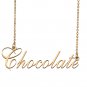 Custom Made Dainty My Name Necklace Best Friendship Jewelry Gifts for Her Chocolate