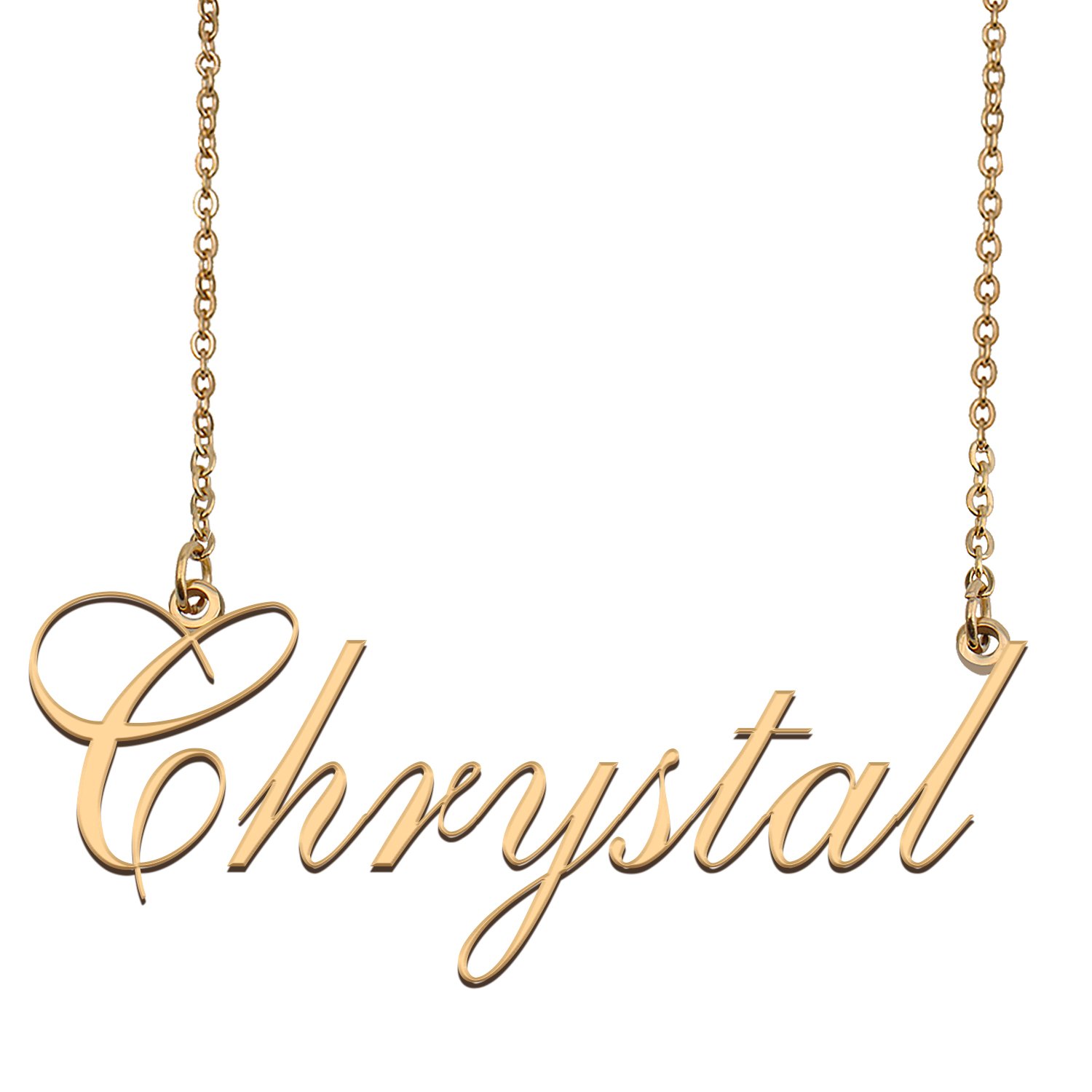 Custom Made Dainty My Name Necklace Best Friendship Jewelry Gifts for Her Chrystal