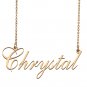 Custom Made Dainty My Name Necklace Best Friendship Jewelry Gifts for Her Chrystal
