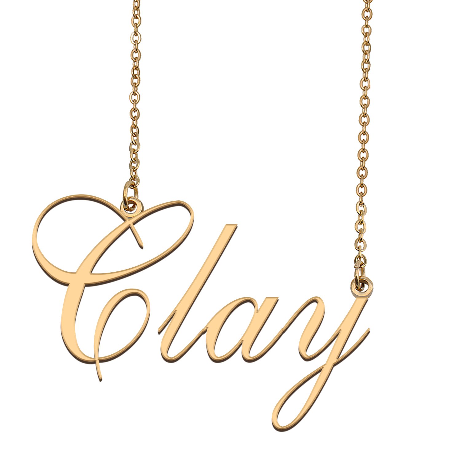 Custom Made Dainty My Name Necklace Best Friendship Jewelry Gifts for Her Clay