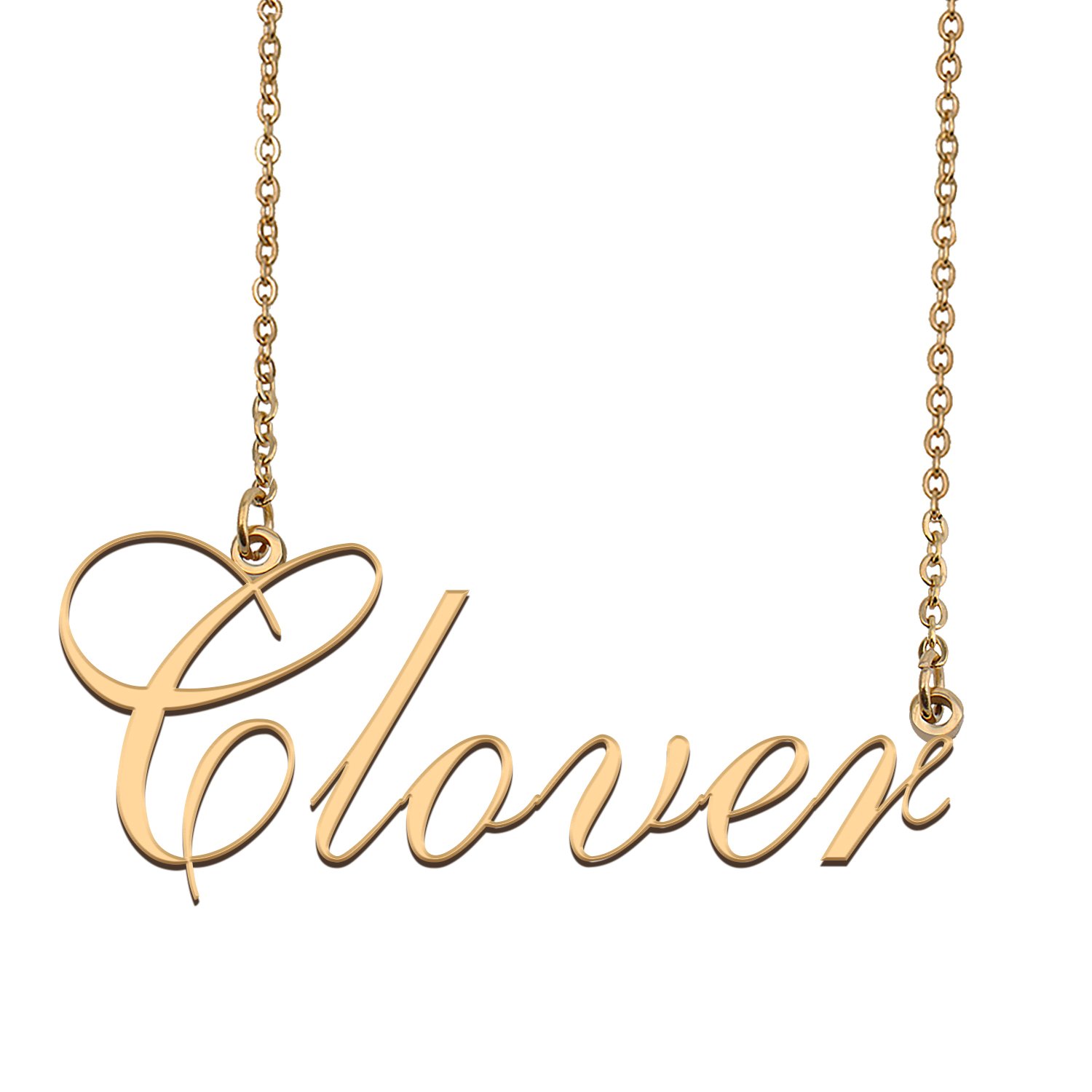Custom Made Dainty My Name Necklace Best Friendship Jewelry Gifts for Her Clover