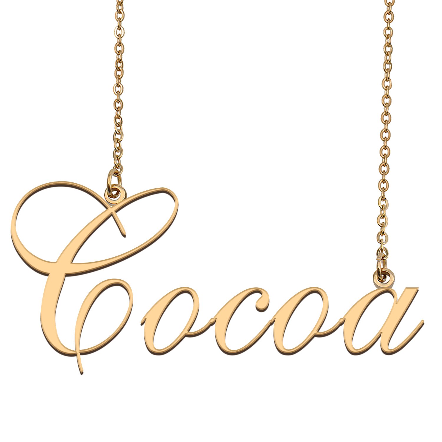 Custom Made Dainty My Name Necklace Best Friendship Jewelry Gifts for Her Cocoa