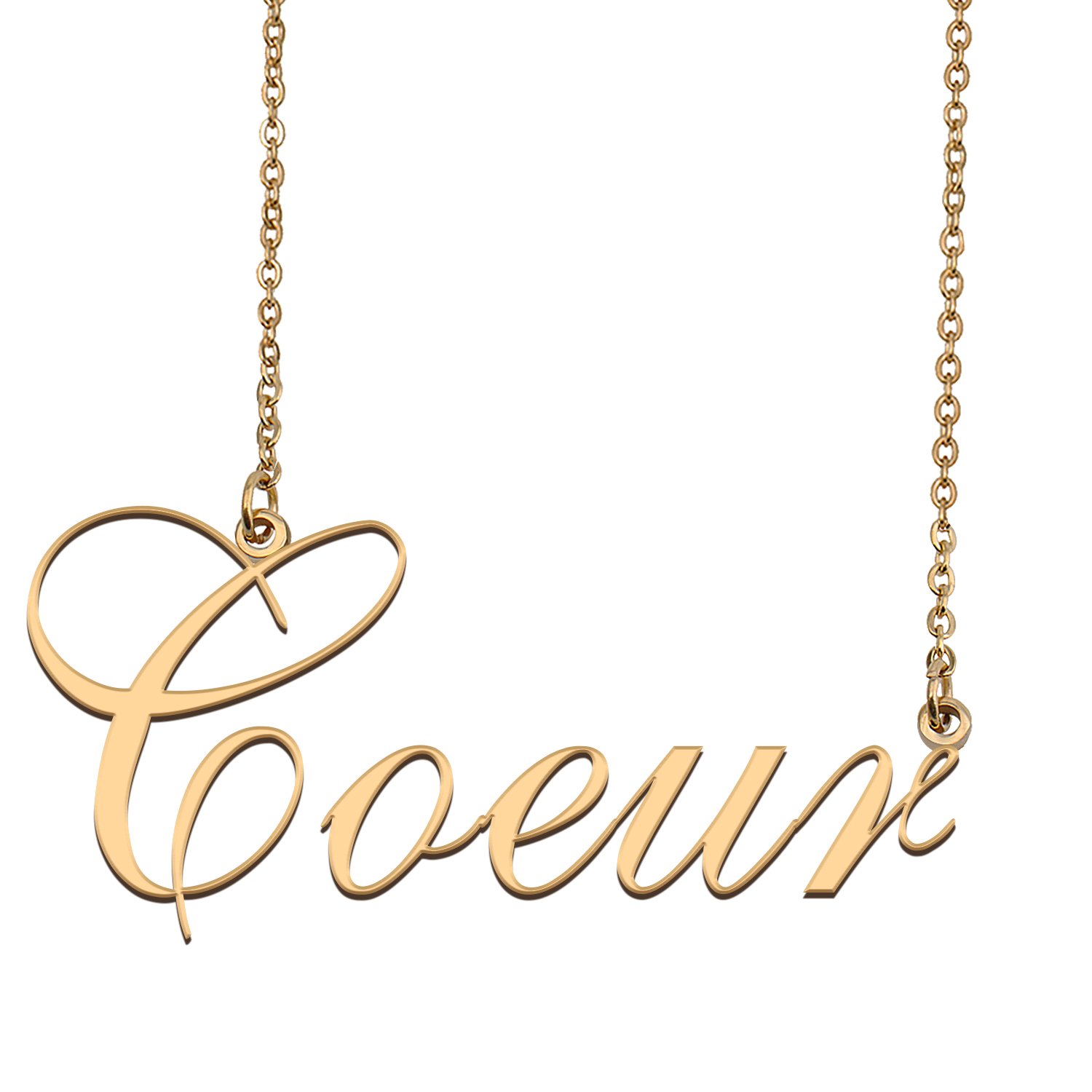 Custom Made Dainty My Name Necklace Best Friendship Jewelry Gifts for Her Coeur