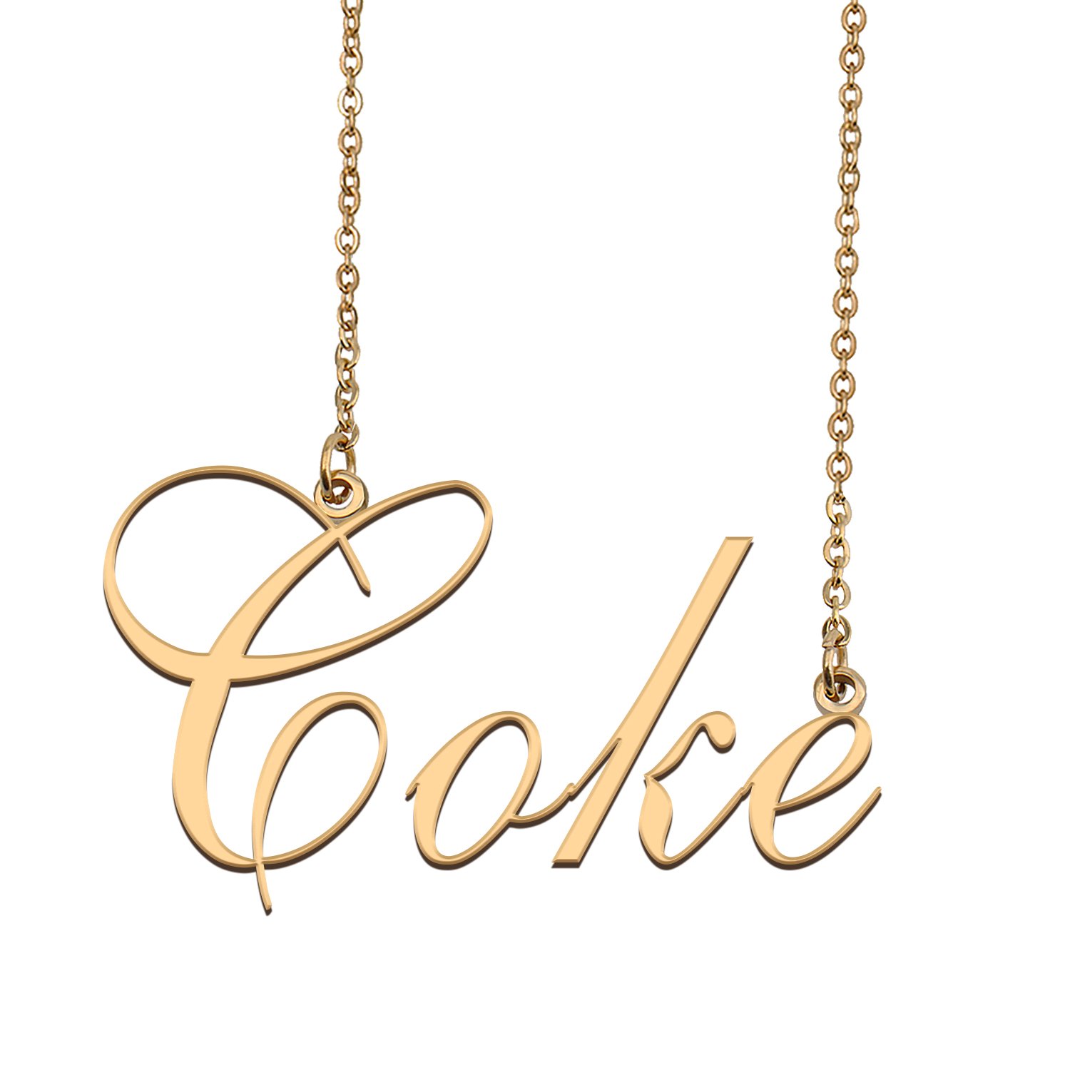 Custom Made Dainty My Name Necklace Best Friendship Jewelry Gifts for Her Coke