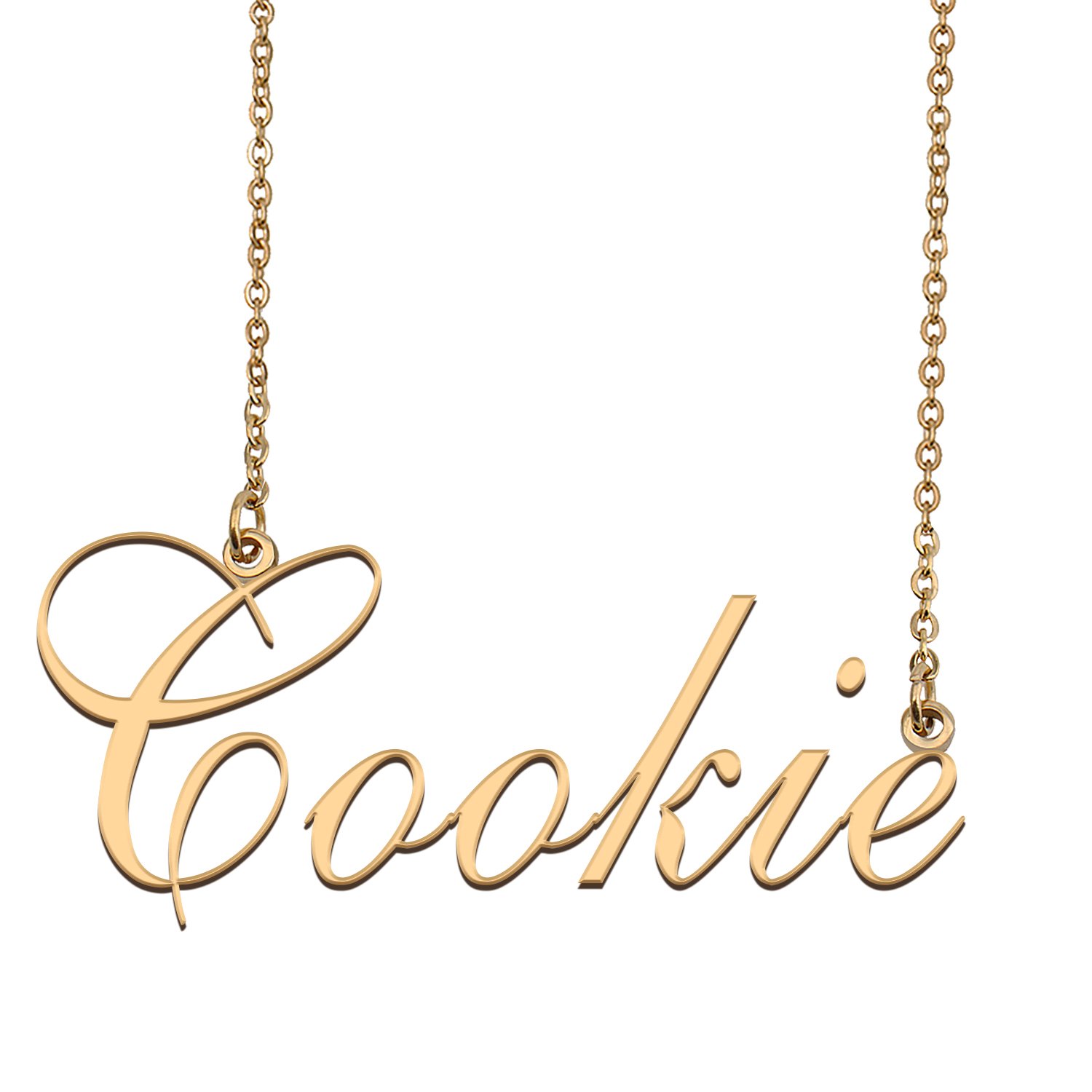 Custom Made Dainty My Name Necklace Best Friendship Jewelry Gifts for Her Cookie