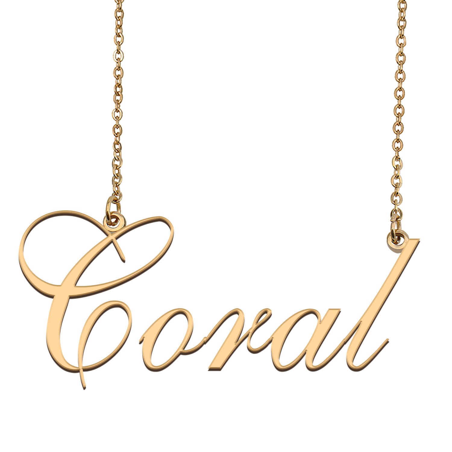 Custom Made Dainty My Name Necklace Best Friendship Jewelry Gifts for Her Coral