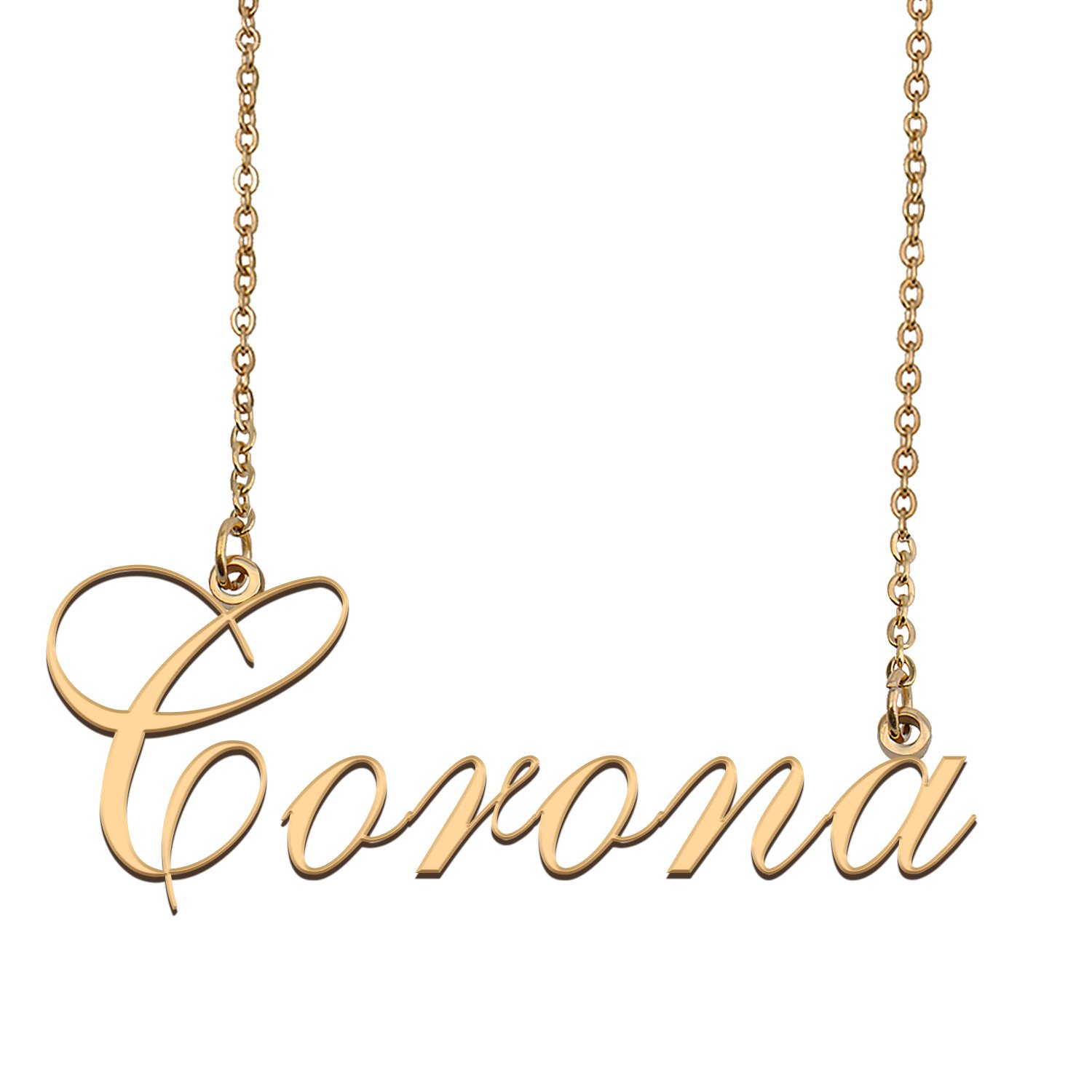 Custom Made Dainty My Name Necklace Best Friendship Jewelry Gifts for Her Corona