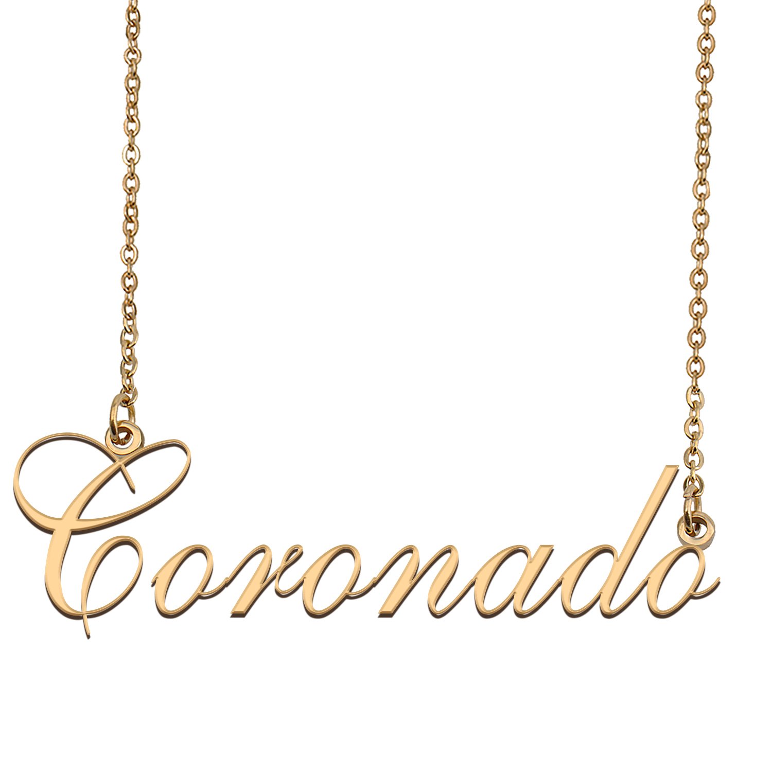 Custom Made Dainty My Name Necklace Best Friendship Jewelry Gifts for Her Coronado