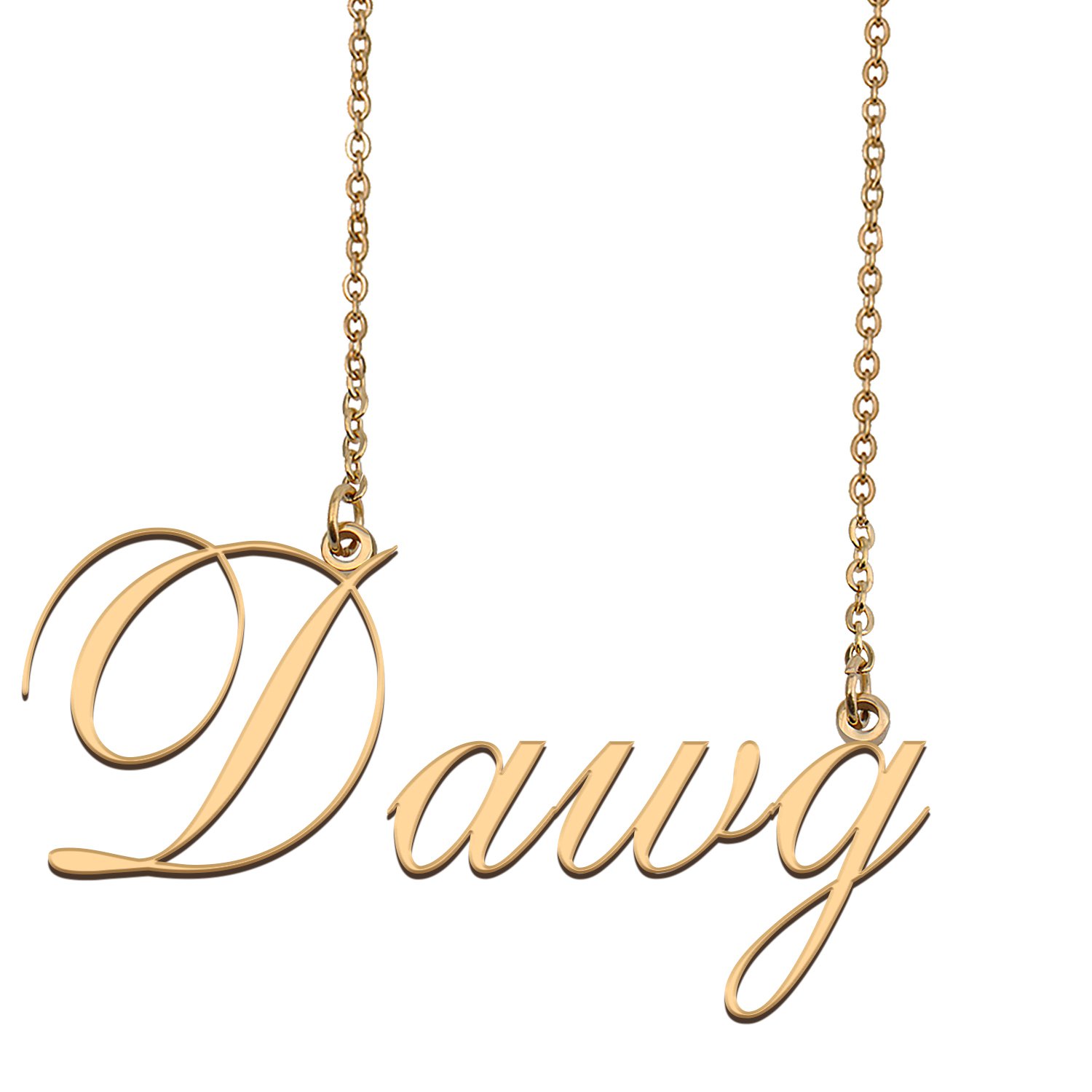 Personalized Any Name Necklace Charm Jewelry for Mother New Mom Dawg