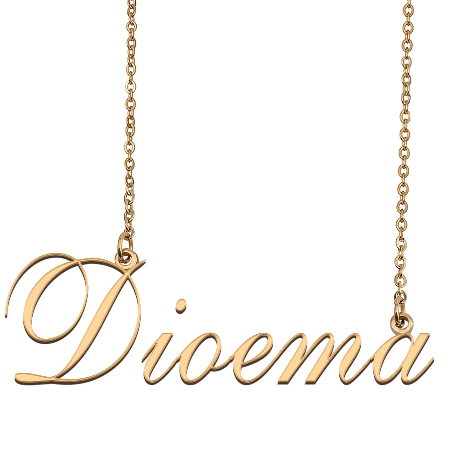 Custom Unique Charm Name Necklace Best Bridesmaid Jewelry Gifts for Her Dioema