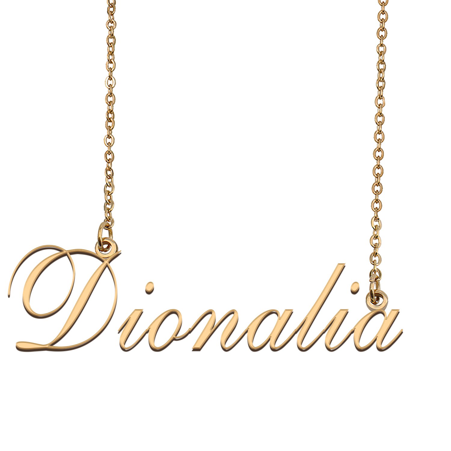 Custom Unique Charm Name Necklace Best Bridesmaid Jewelry Gifts for Her Dionalia