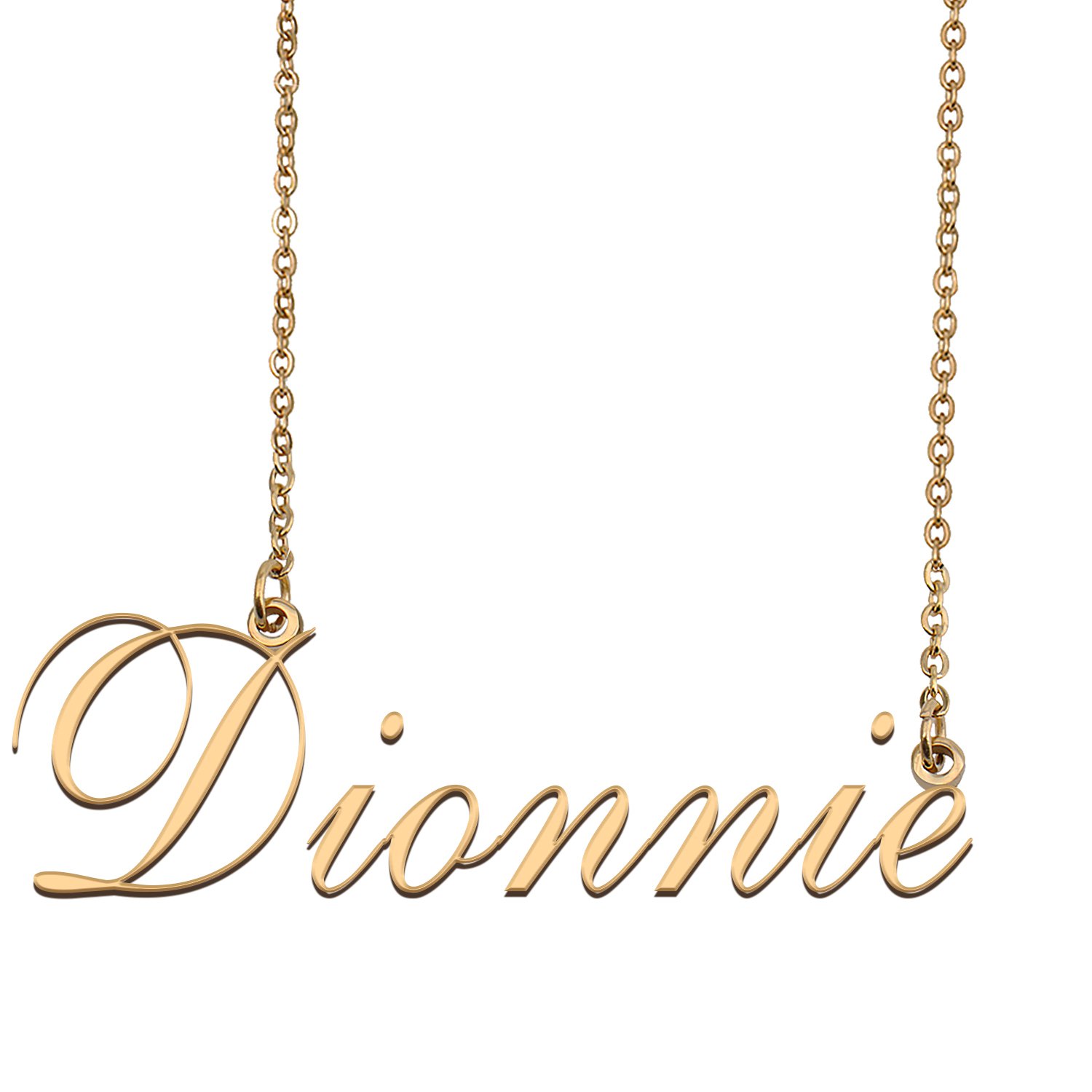 Custom Unique Charm Name Necklace Best Bridesmaid Jewelry Gifts for Her Dionnie