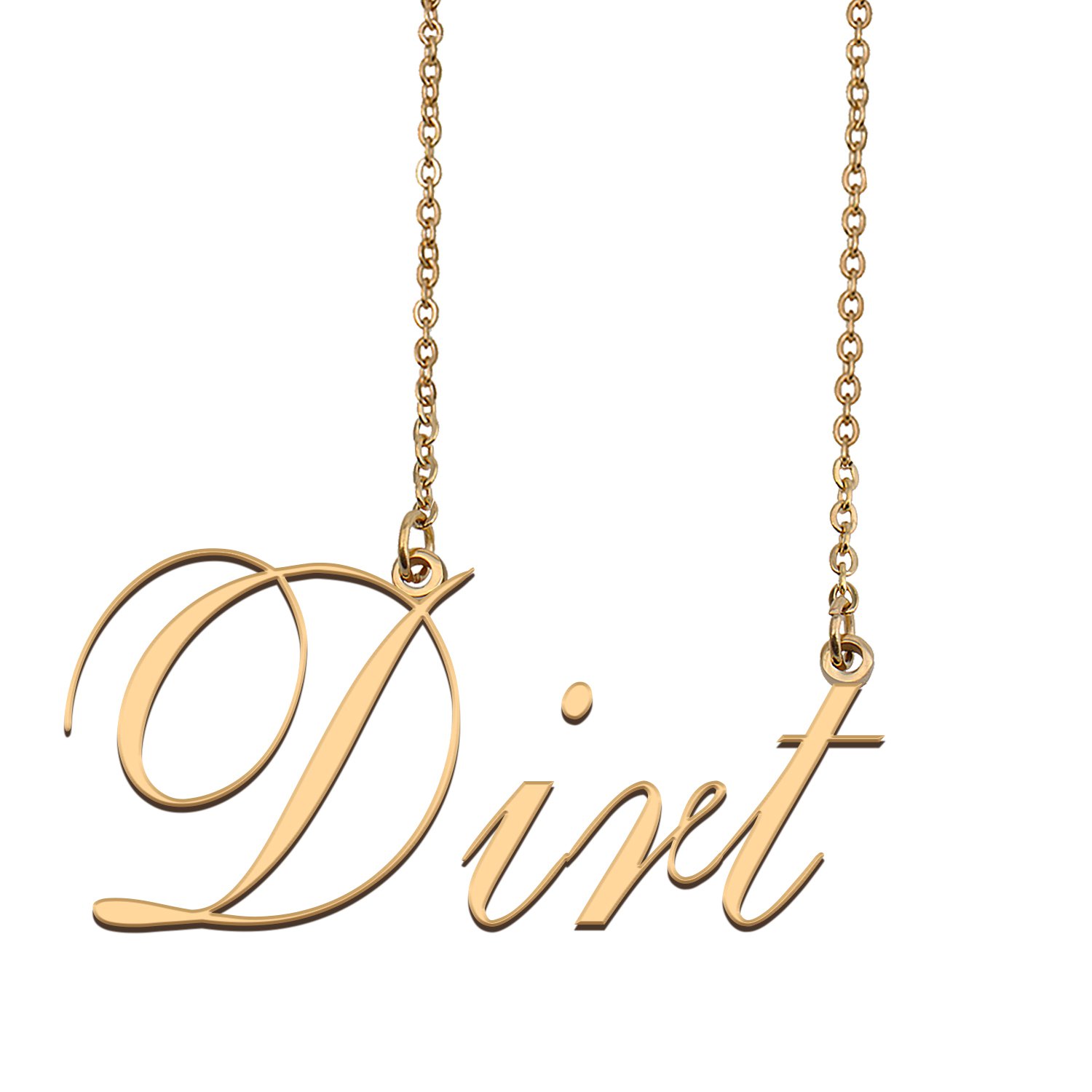 Custom Unique Charm Name Necklace Best Bridesmaid Jewelry Gifts for Her Dirt