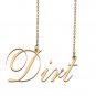 Custom Unique Charm Name Necklace Best Bridesmaid Jewelry Gifts for Her Dirt