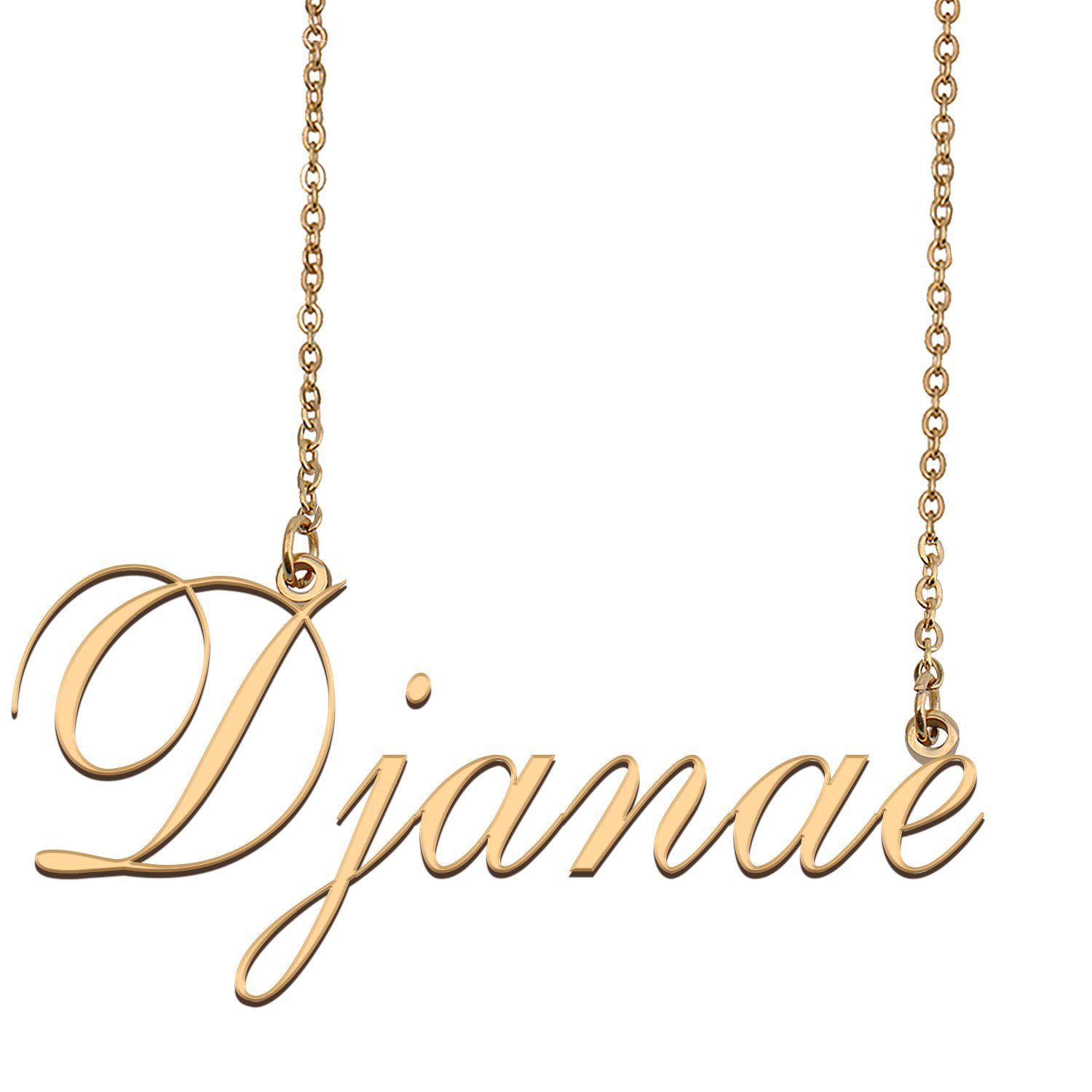 Custom Unique Charm Name Necklace Best Bridesmaid Jewelry Gifts for Her Djanae