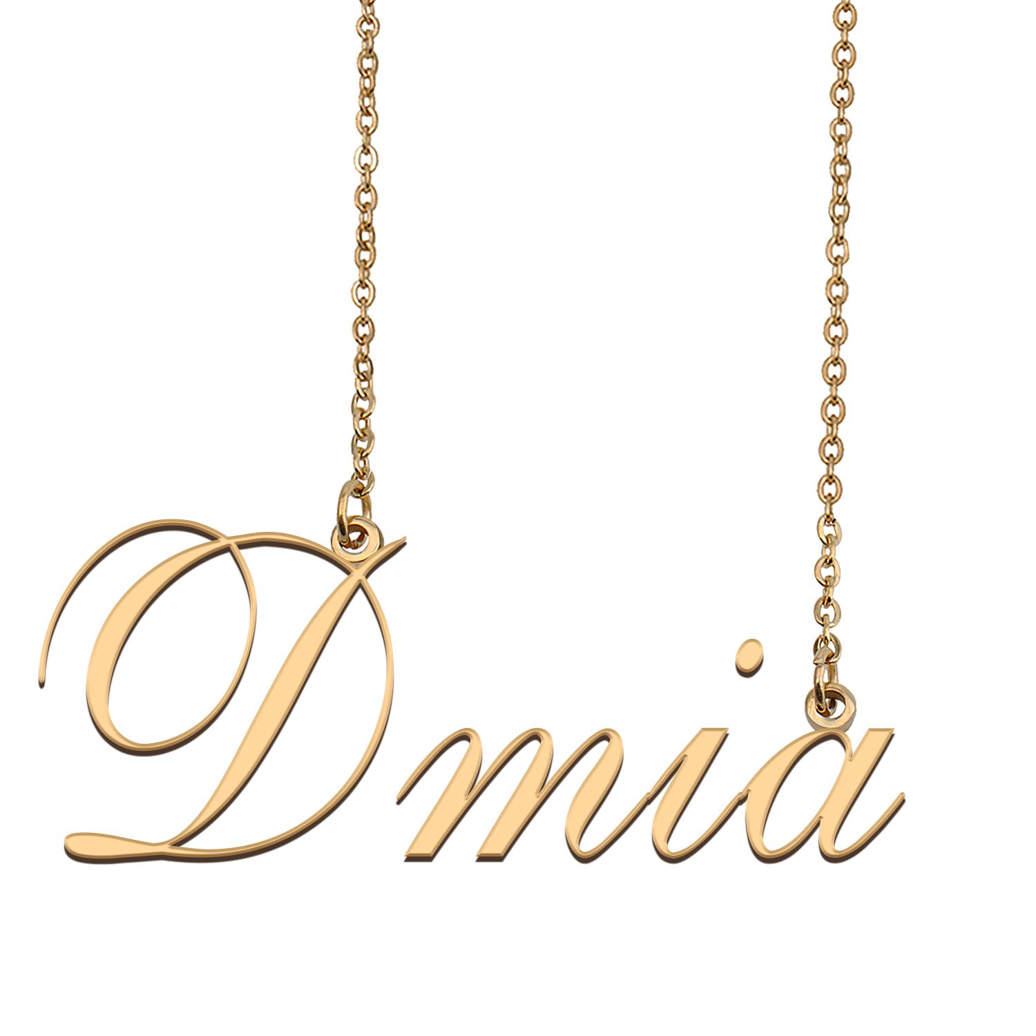 Custom Unique Charm Name Necklace Best Bridesmaid Jewelry Gifts for Her Dmia