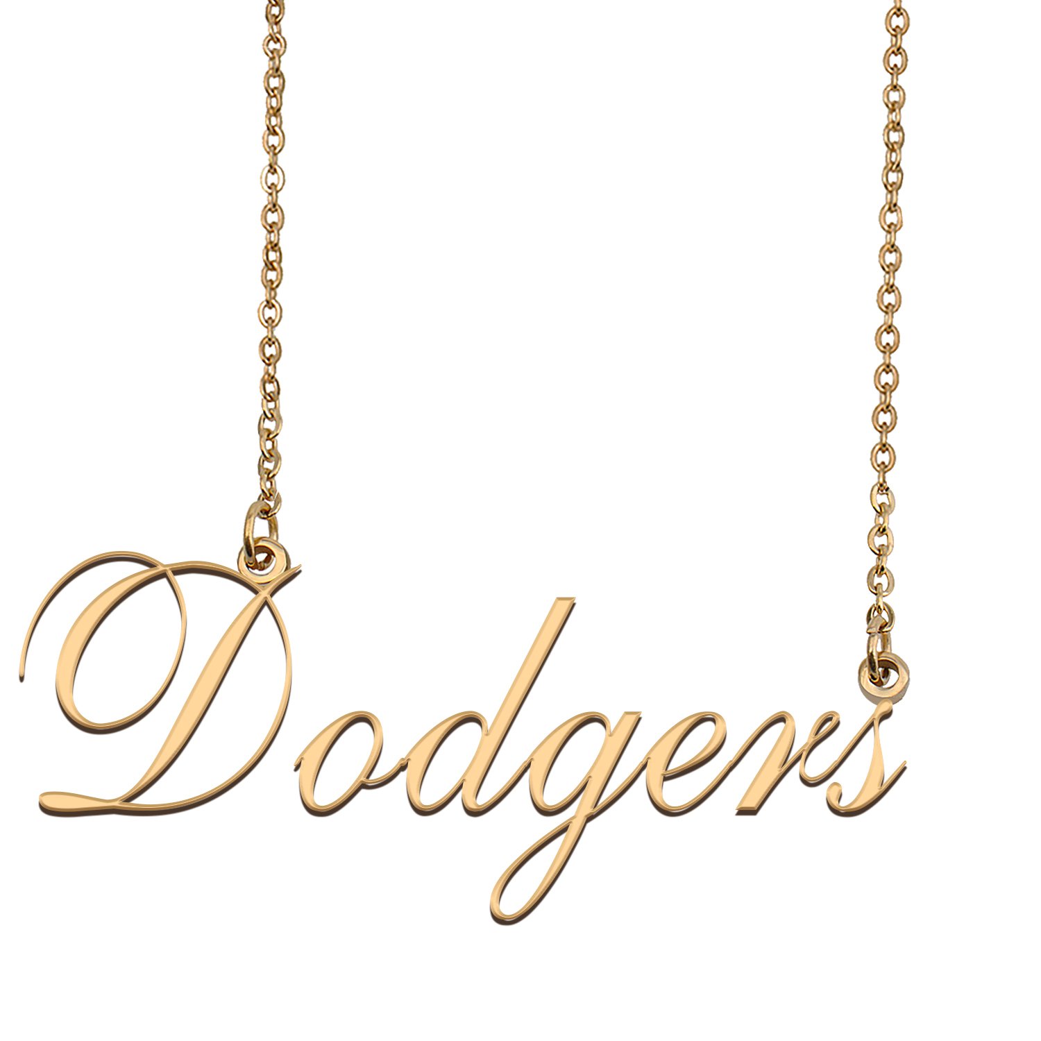 Custom Unique Charm Name Necklace Best Bridesmaid Jewelry Gifts for Her Dodgers