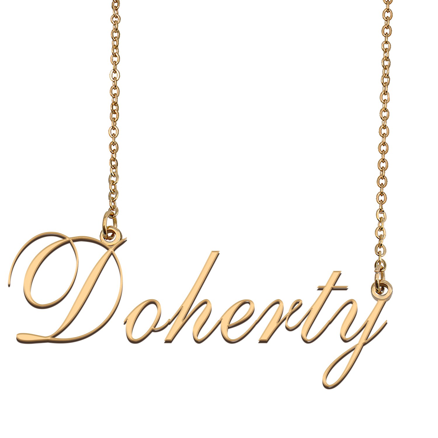 Custom Unique Charm Name Necklace Best Bridesmaid Jewelry Gifts for Her Doherty