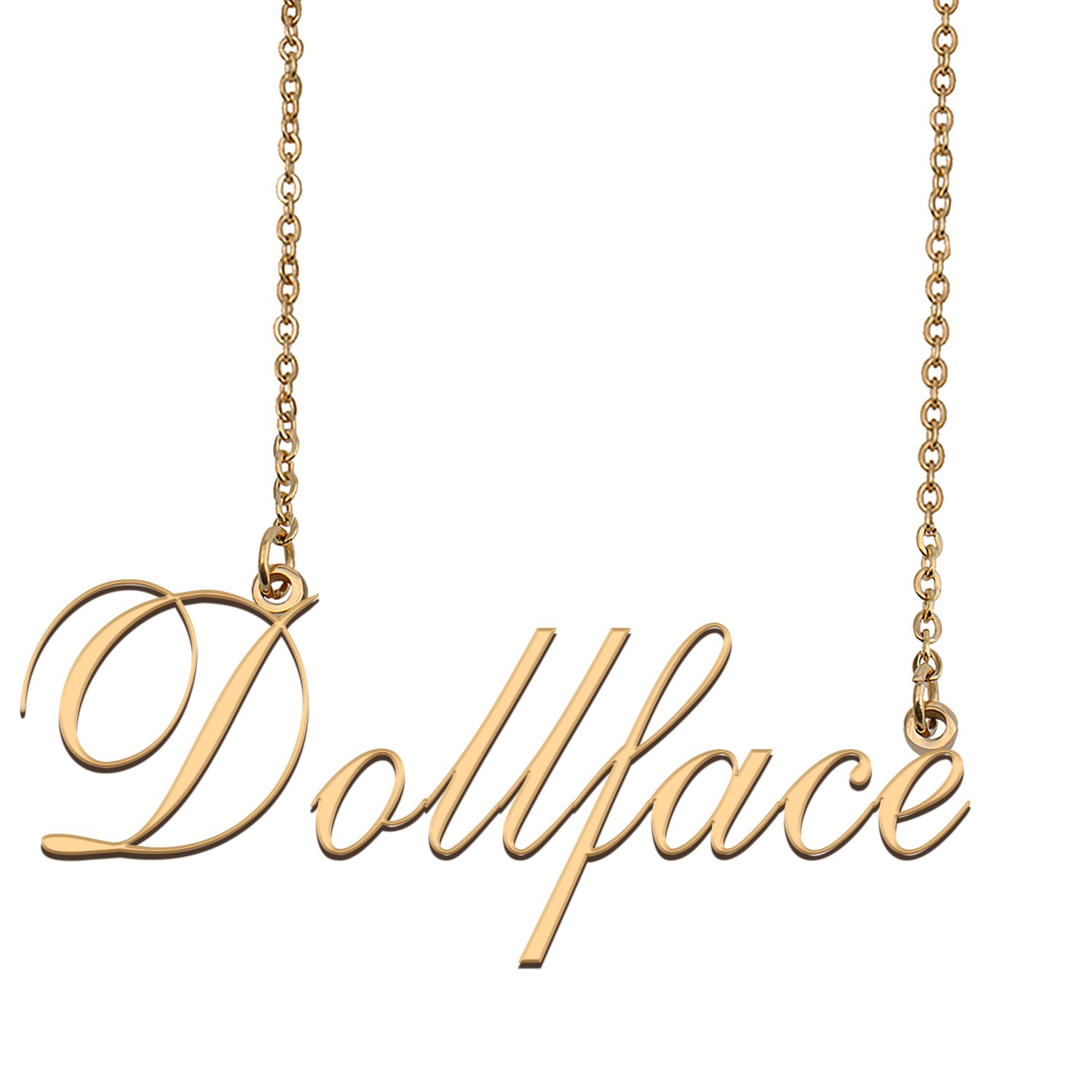 Custom Unique Charm Name Necklace Best Bridesmaid Jewelry Gifts for Her Dollface
