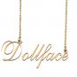Custom Unique Charm Name Necklace Best Bridesmaid Jewelry Gifts for Her Dollface