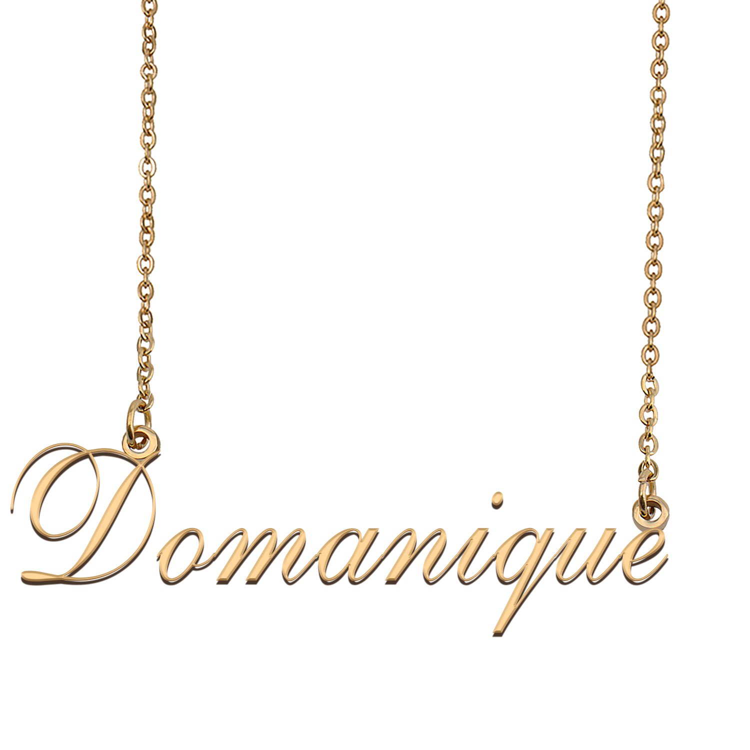 Custom Unique Charm Name Necklace Best Bridesmaid Jewelry Gifts for Her Domanique