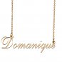 Custom Unique Charm Name Necklace Best Bridesmaid Jewelry Gifts for Her Domanique