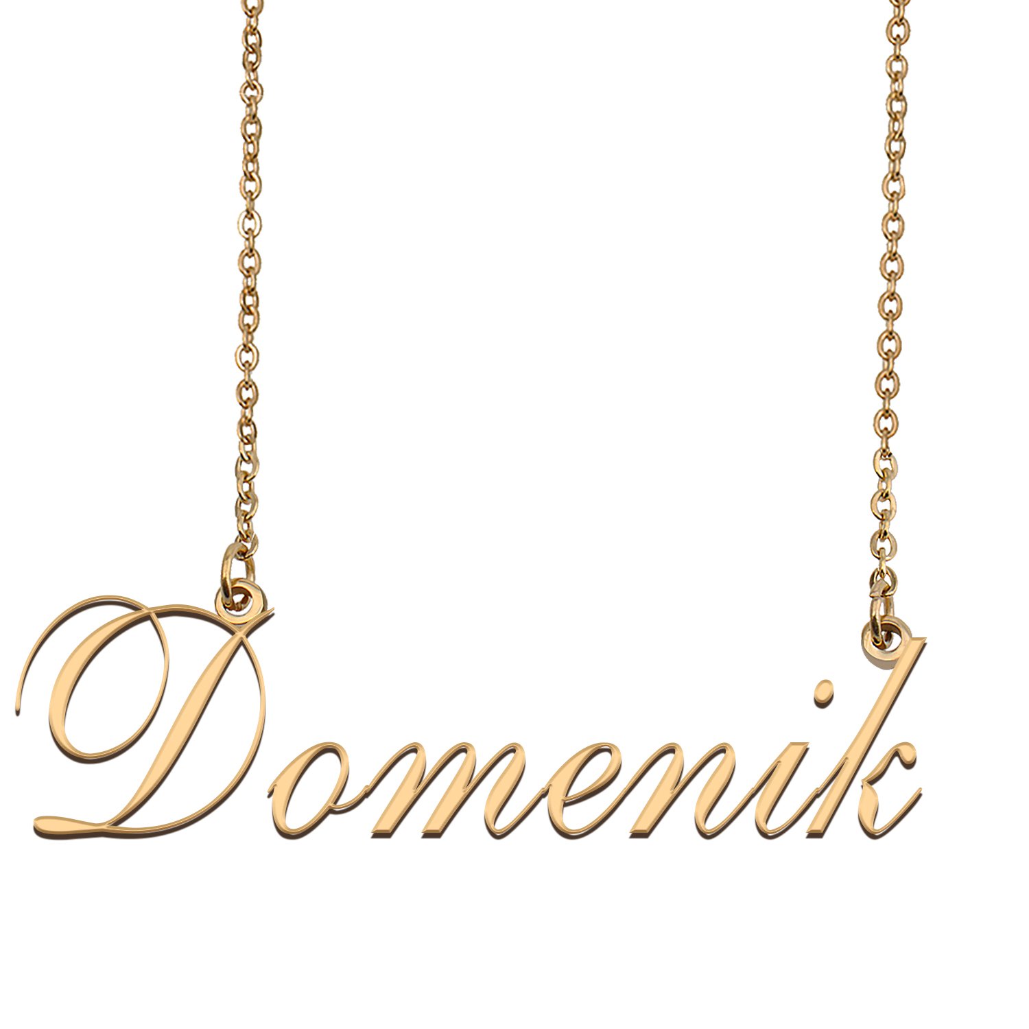 Custom Unique Charm Name Necklace Best Bridesmaid Jewelry Gifts for Her Domenik