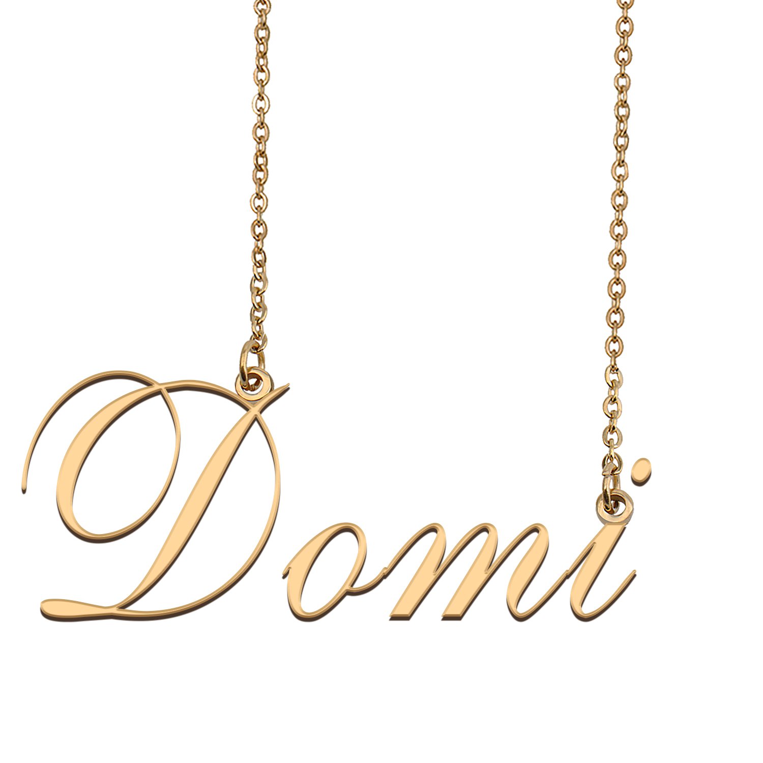Custom Unique Charm Name Necklace Best Bridesmaid Jewelry Gifts for Her Domi