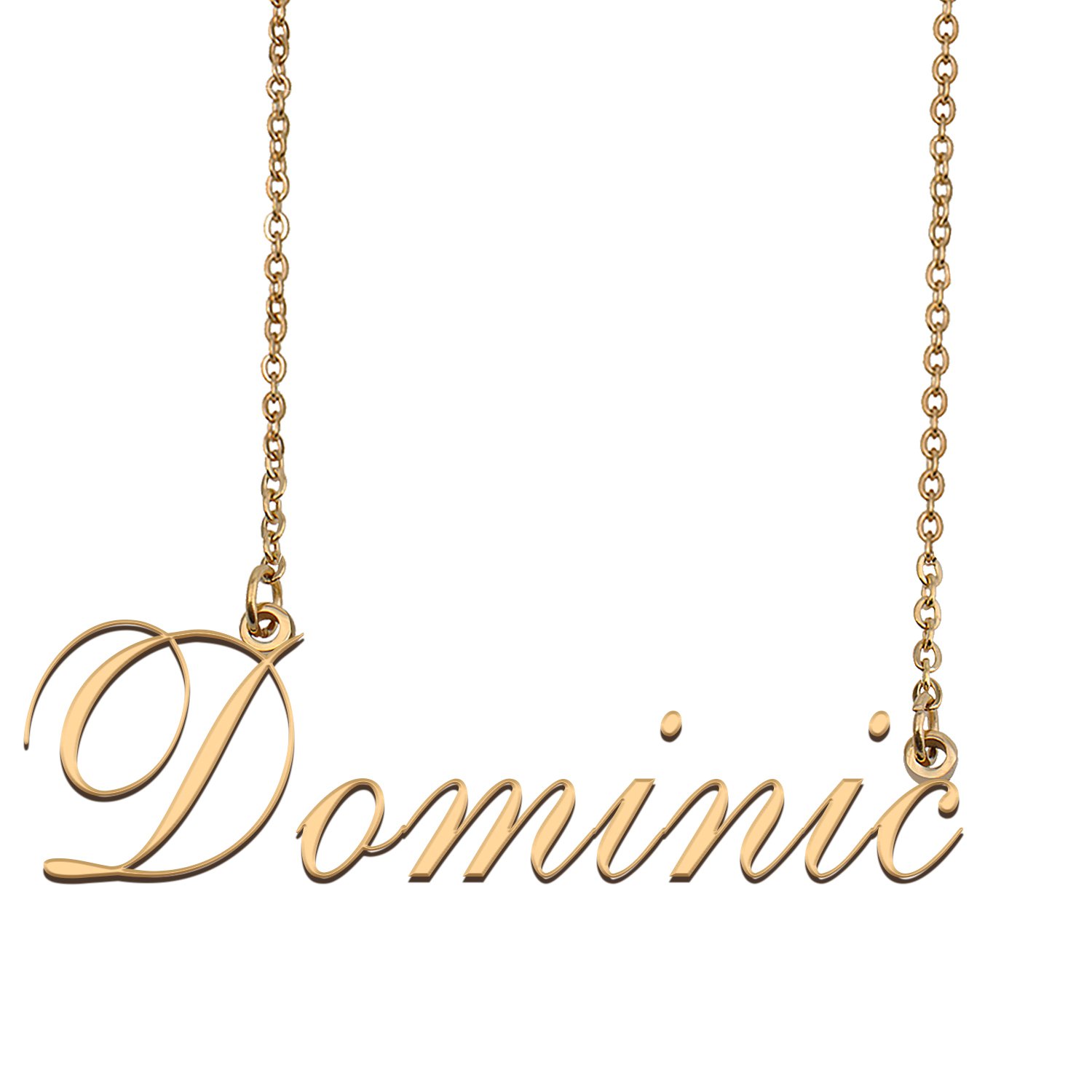 Custom Unique Charm Name Necklace Best Bridesmaid Jewelry Gifts for Her Dominic