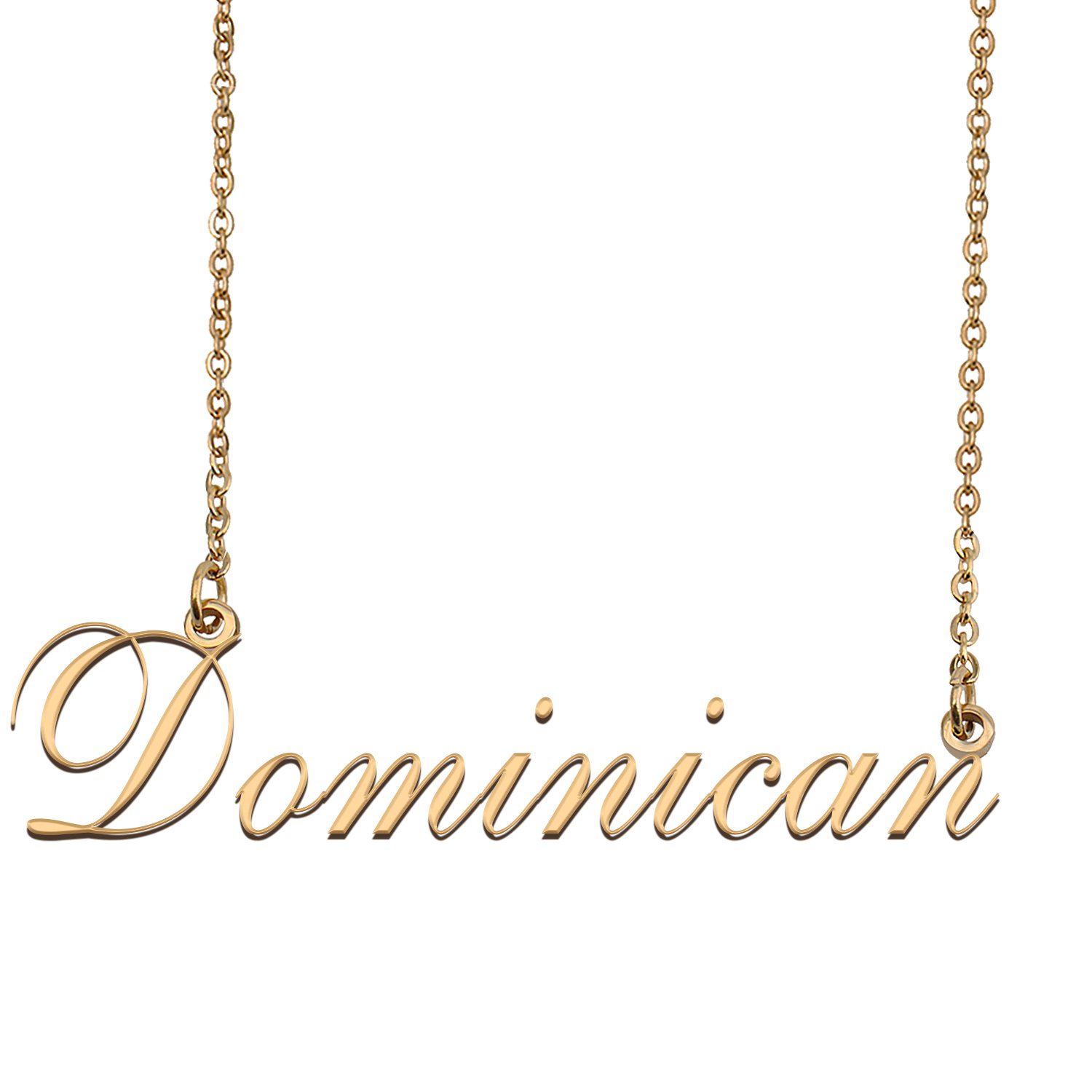 Custom Unique Charm Name Necklace Best Bridesmaid Jewelry Gifts for Her Dominican