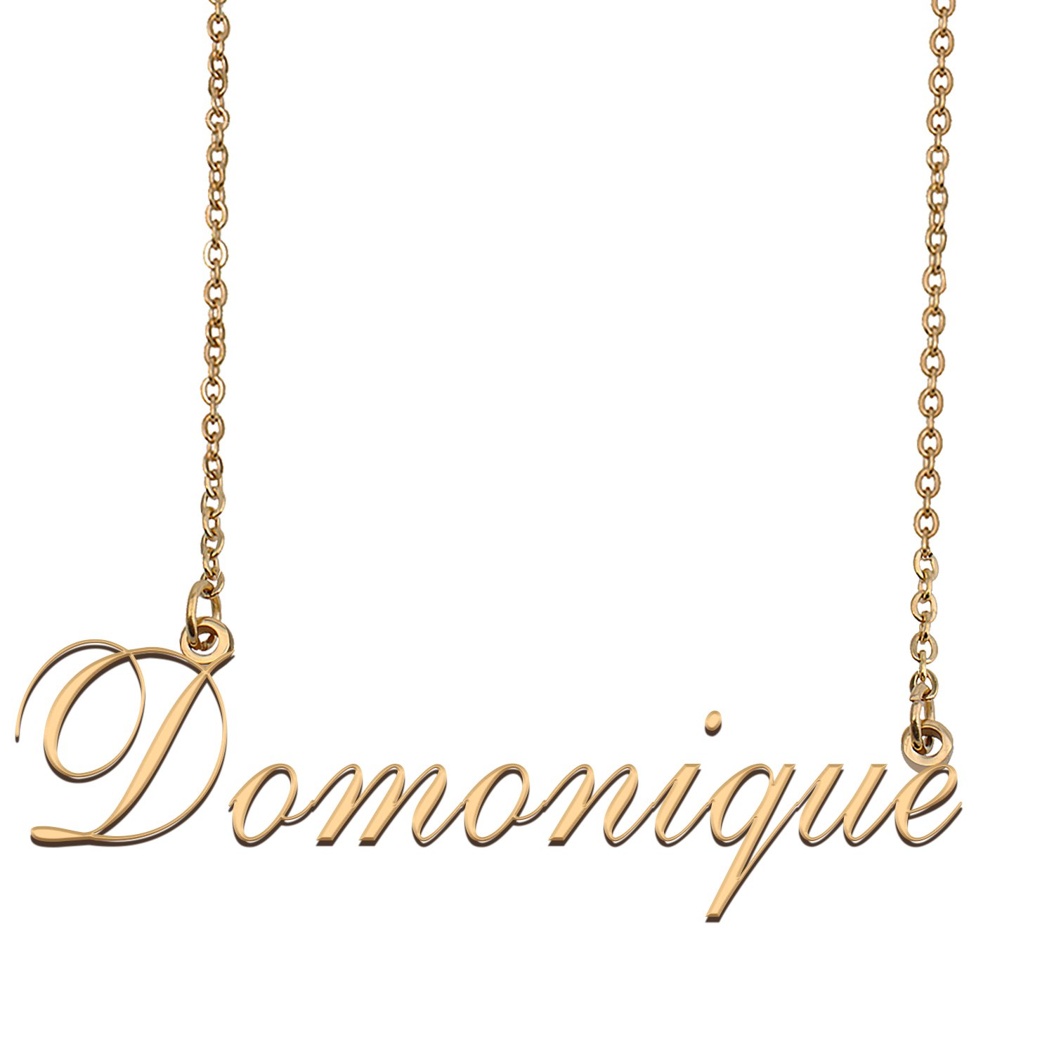 Custom Unique Charm Name Necklace Best Bridesmaid Jewelry Gifts for Her Domonique