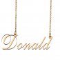 Custom Unique Charm Name Necklace Best Bridesmaid Jewelry Gifts for Her Donald