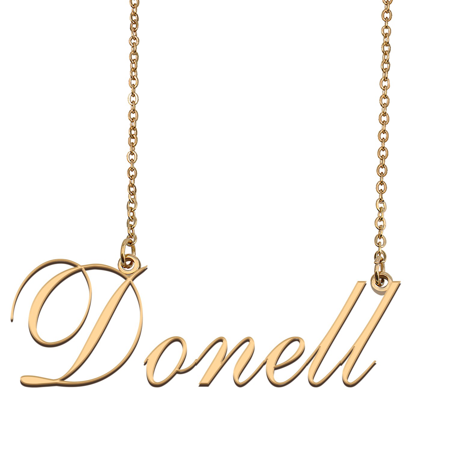 Custom Unique Charm Name Necklace Best Bridesmaid Jewelry Gifts for Her Donell