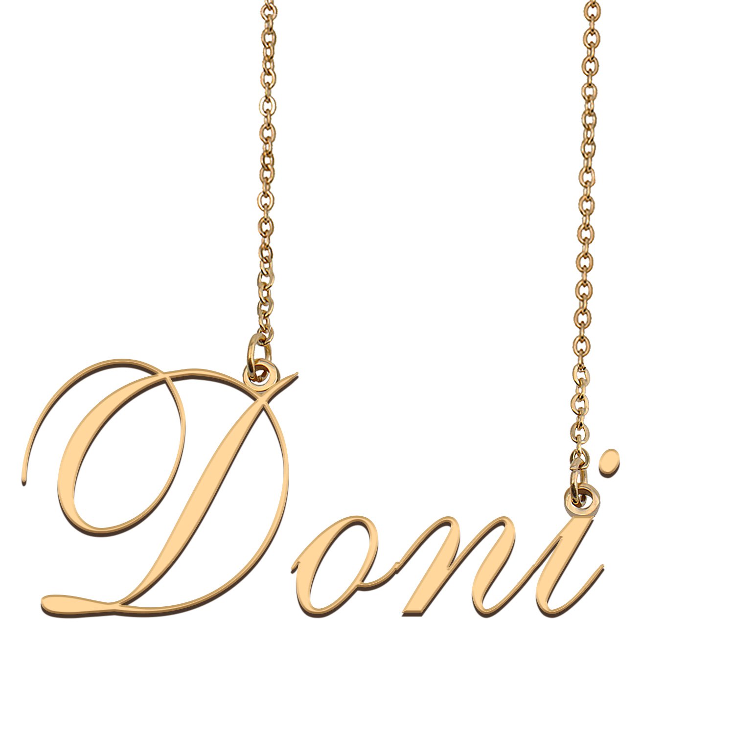 Custom Unique Charm Name Necklace Best Bridesmaid Jewelry Gifts for Her Doni