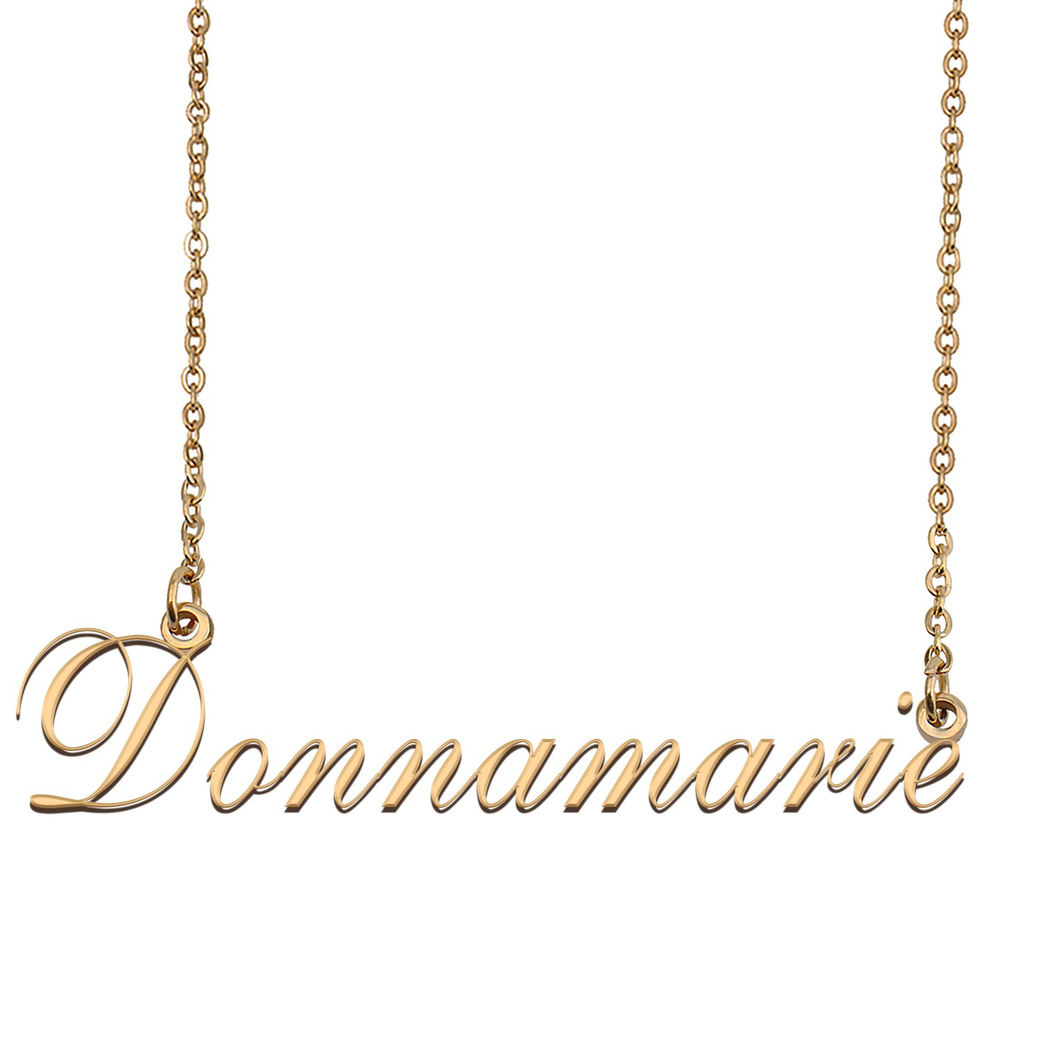 Custom Unique Charm Name Necklace Best Bridesmaid Jewelry Gifts for Her Donnamarie