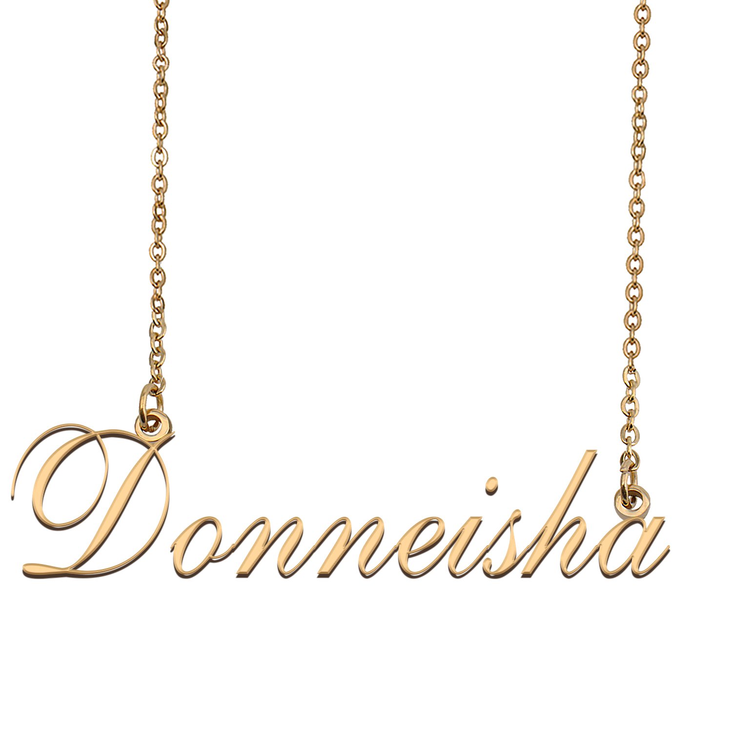 Custom Unique Charm Name Necklace Best Bridesmaid Jewelry Gifts for Her Donneisha