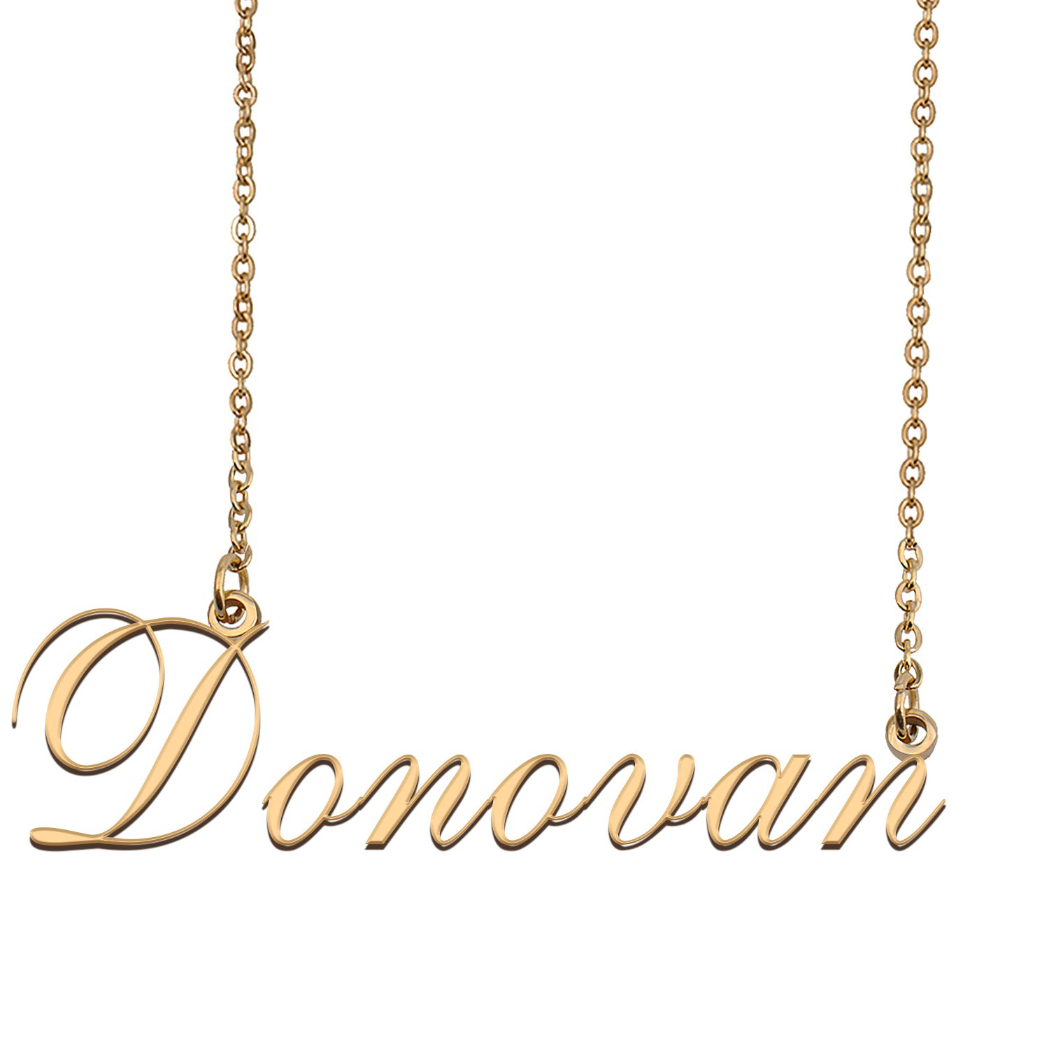 Custom Unique Charm Name Necklace Best Bridesmaid Jewelry Gifts for Her Donovan