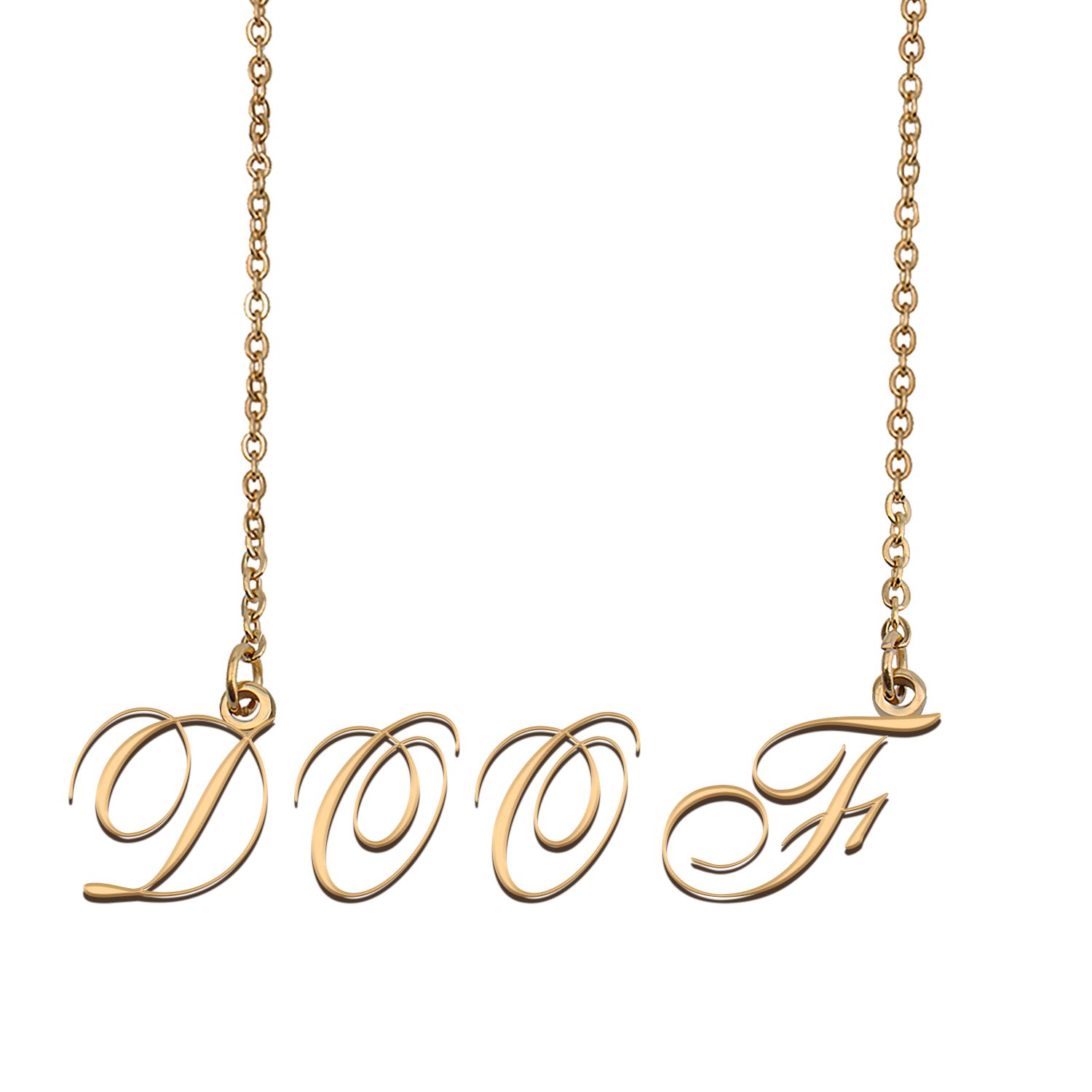 Custom Unique Charm Name Necklace Best Bridesmaid Jewelry Gifts for Her DOOF