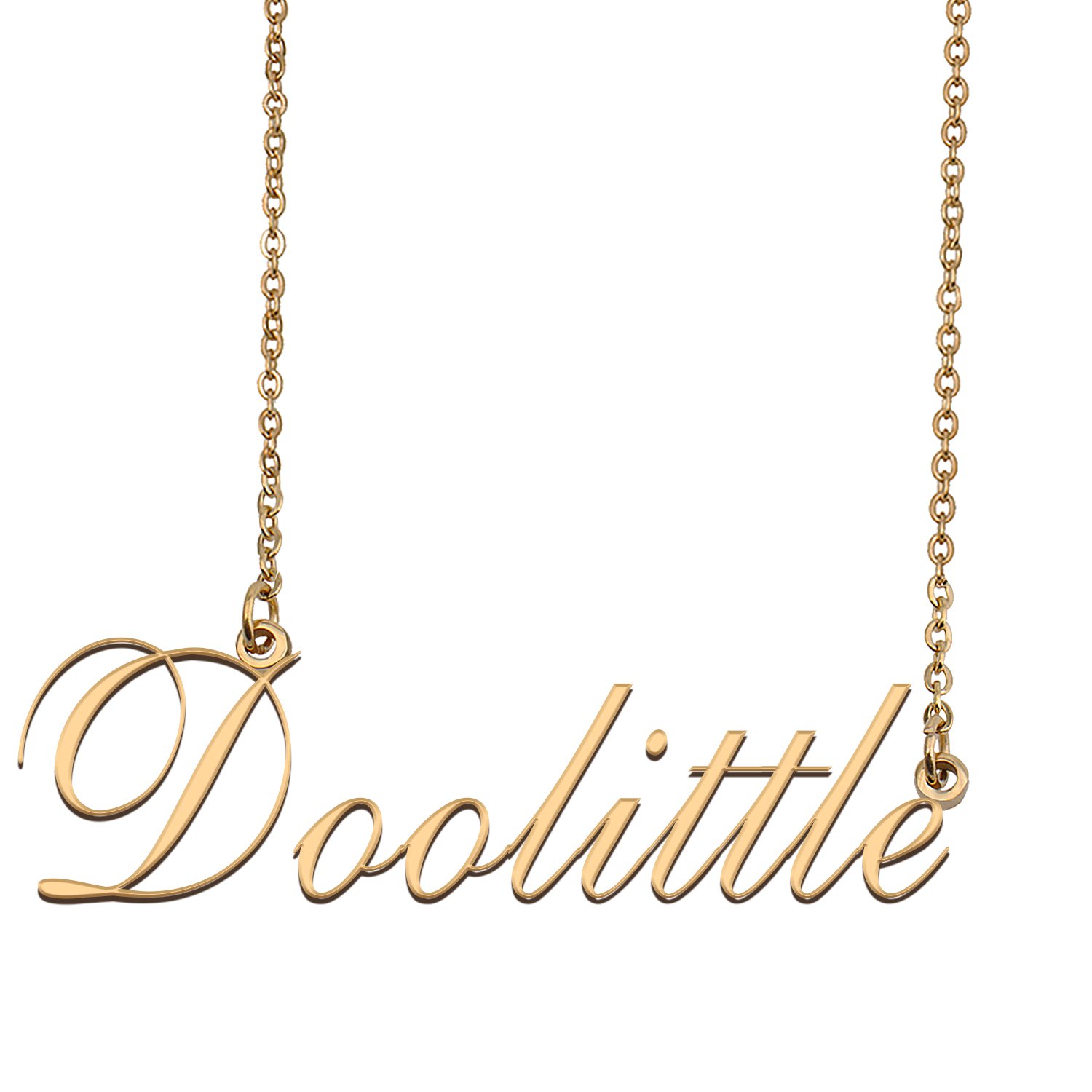 Custom Unique Charm Name Necklace Best Bridesmaid Jewelry Gifts for Her Doolittle