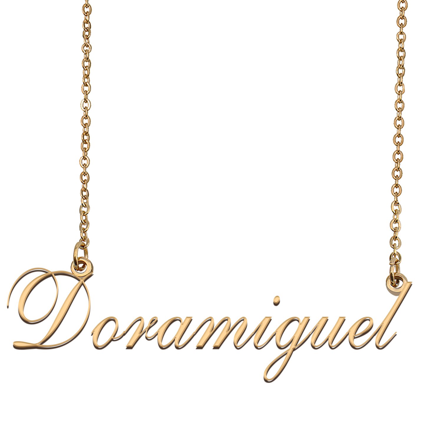 Custom Unique Charm Name Necklace Best Bridesmaid Jewelry Gifts for Her Doramiguel